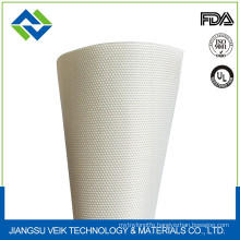 Food grade FDA certificated Teflon coated fiber glass fabric heat resistant 0.28mm off white color